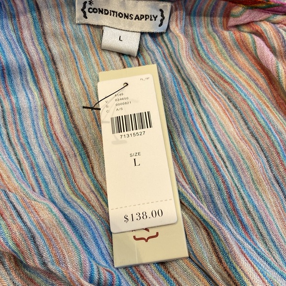 Jumpsuit NWT in perfect condition beautiful ties at the shoulder Size Large - Picture 9 of 10